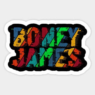 vintage color Boney James Sticker